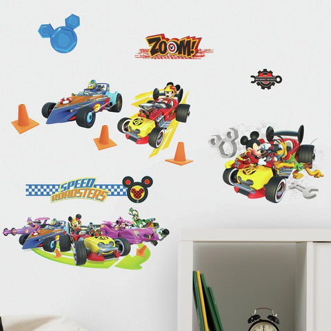MICKEY AND THE ROADSTERS RACERS PEEL AND STICK WALL DECALS
