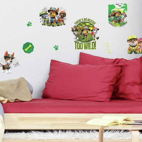 PAW PATROL - JUNGLE PEEL AND STICK WALL DECALS