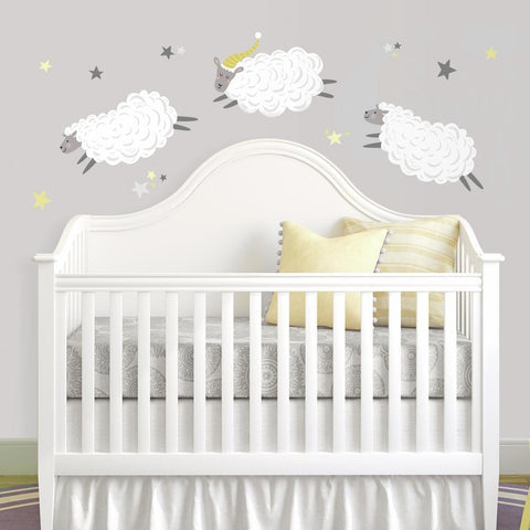 COUNTING SHEEP PEEL AND STICK WALL DECALS