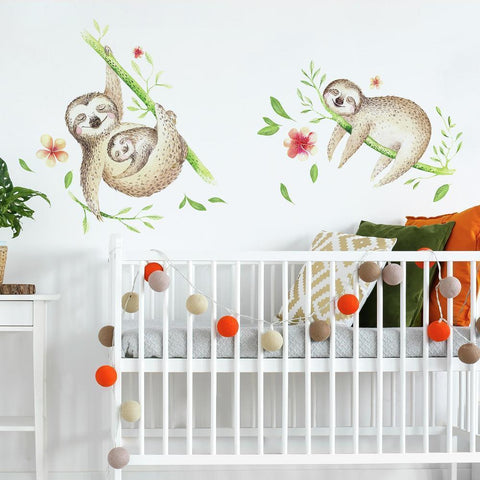 LAZY SLOTH GIANT WALL DECALS