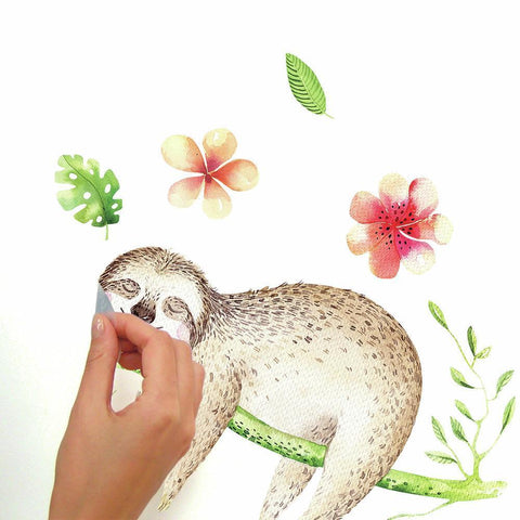 LAZY SLOTH GIANT WALL DECALS