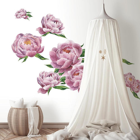 LARGE PEONY PEEL AND STICK GIANT WALL DECALS