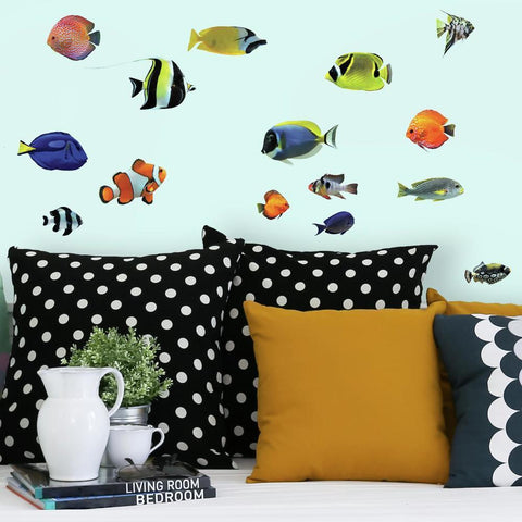 TROPICAL FISH PEEL AND STICK WALL DECALS