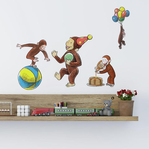 CURIOUS GEORGE STORYBOOK PEEL AND STICK WALL DECALS
