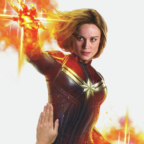 CAPTAIN MARVEL PEEL AND STICK GIANT WALL DECALS