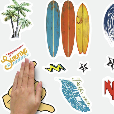 SURFS UP PEEL AND STICK WALL DECALS