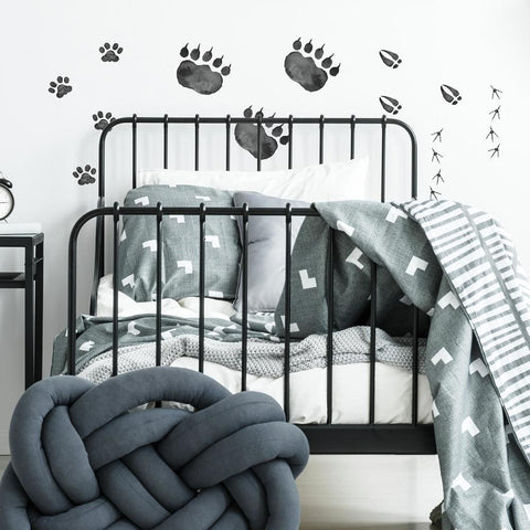 ANIMAL TRACKS PEEL AND STICK WALL DECALS