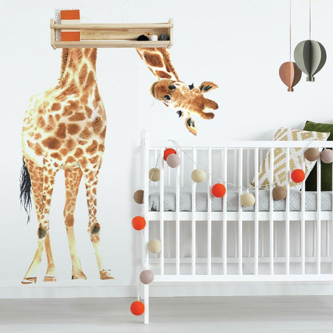 GIRAFFE PEEL AND STICK GIANT WALL DECALS