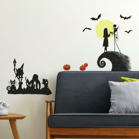 NIGHTMARE BEFORE CHRISTMAS SILHOUETTE PEEL AND STICK WALL DECALS