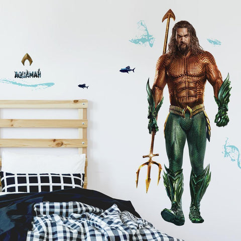 AQUAMAN PEEL AND STICK GIANT WALL DECALS