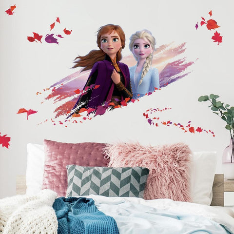 FROZEN II ELSA AND ANNA PEEL AND STICK GIANT WALL DECALS