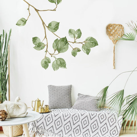 LEAF TWIG PEEL AND STICK GIANT WALL DECALS