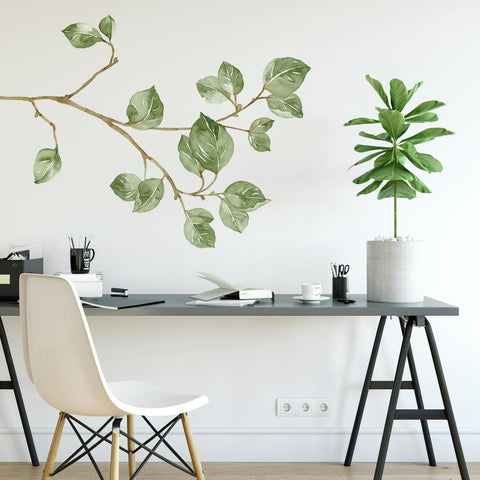 LEAF TWIG PEEL AND STICK GIANT WALL DECALS