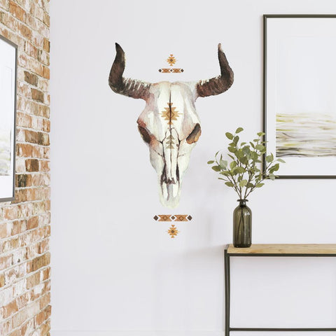 COW SKULL SOUTHWESTERN PEEL AND STICK GIANT WALL DECALS