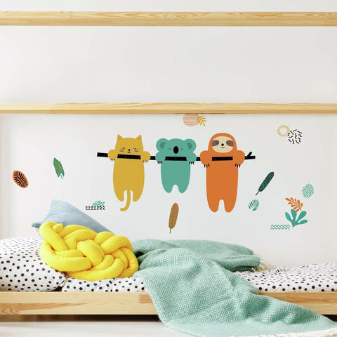 KOALA AND SLOTH PEEL AND STICK GIANT WALL DECALS