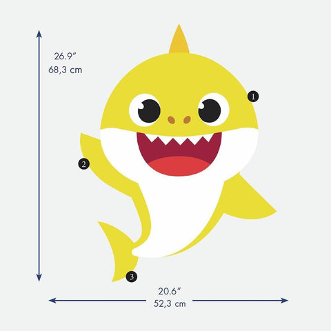 BABY SHARK PEEL AND STICK GIANT WALL DECALS