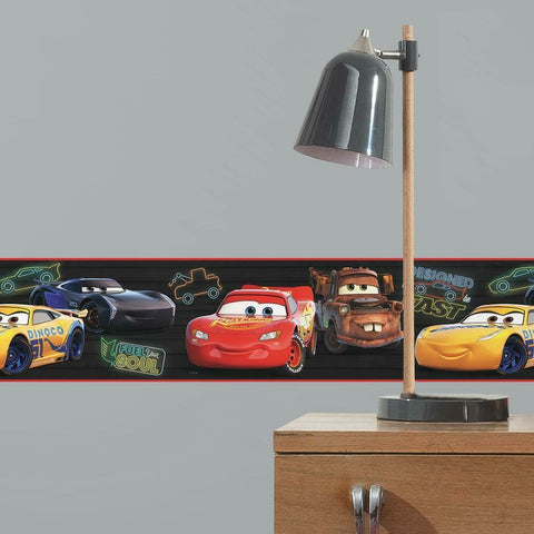 DISNEY AND PIXAR CARS PISTON CUP RACING PEEL & STICK WALLPAPER BORDER