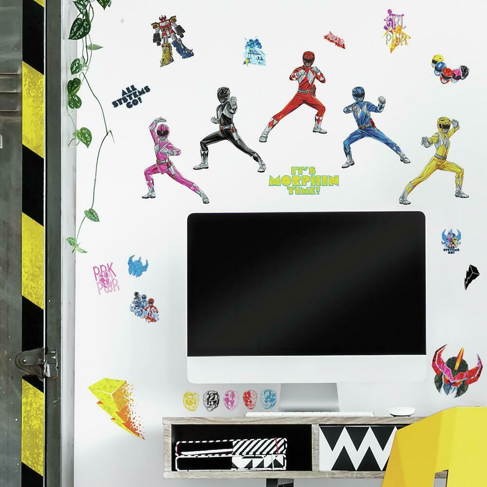 POWER RANGERS PEEL AND STICK WALL DECALS – WallDecals.com