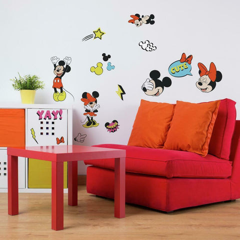 MICKEY AND MINNIE PEEL AND STICK WALL DECALS