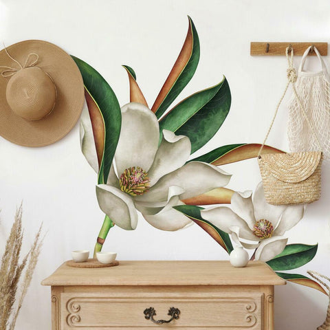 VINTAGE MAGNOLIA PEEL AND STICK GIANT WALL DECALS