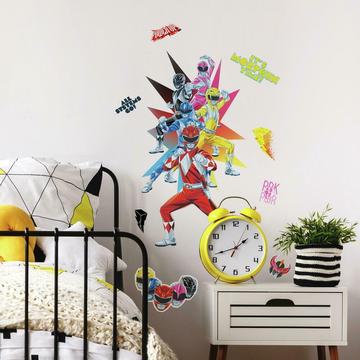 POWER RANGERS PEEL AND STICK GIANT WALL DECAL