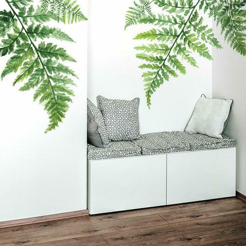 WATERCOLOR FERN PEEL AND STICK GIANT WALL DECALS