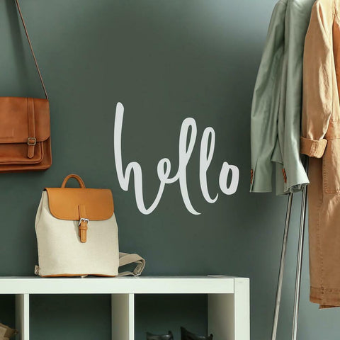HELLO QUOTE PEEL AND STICK WALL DECALS