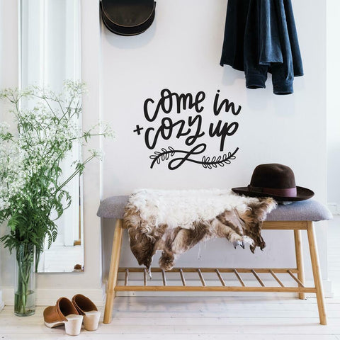 COME IN COZY UP QUOTE PEEL AND STICK WALL DECALS