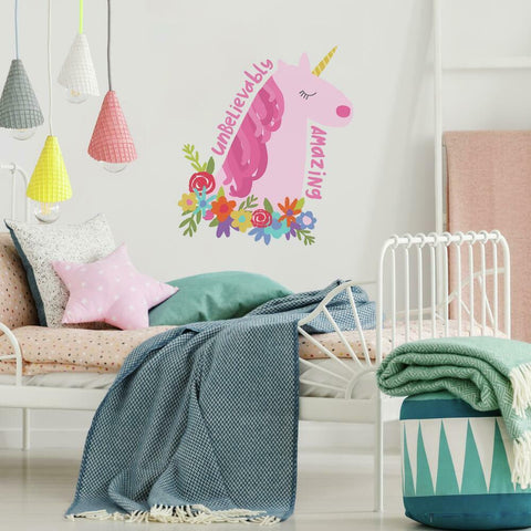 AMAZING UNICORN GIANT PEEL AND STICK WALL DECALS