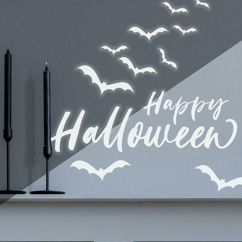 HALLOWEEN TRICK OR TREAT GLOW IN THE DARK PEEL AND STICK WALL DECAL