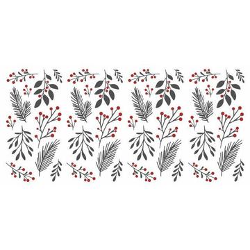 HOLLY BERRIES AND TWIGS PEEL AND STICK WALL DECALS