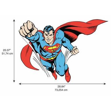 CLASSIC SUPERMAN PEEL AND STICK GIANT WALL DECALS WITH ALPHABET
