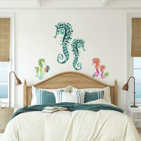 JANE DIXON SEAHORSE PEEL AND STICK GIANT WALL DECALS