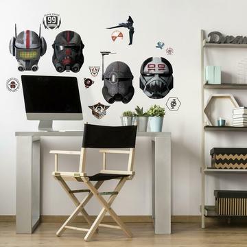 BAD BATCH HELMETS PEEL AND STICK GIANT WALL DECAL