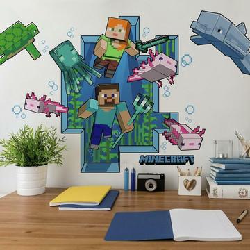 MINECRAFT PEEL AND STICK GIANT WALL DECAL