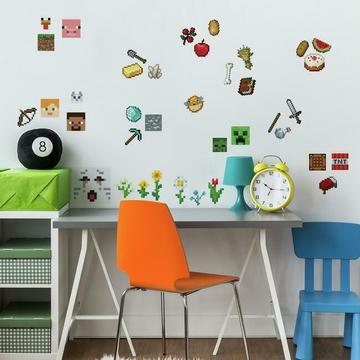 MINECRAFT PEEL AND STICK WALL DECALS