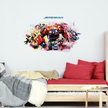 TRANSFORMERS GIANT PEEL AND STICK WALL DECAL WITH ALPHABET