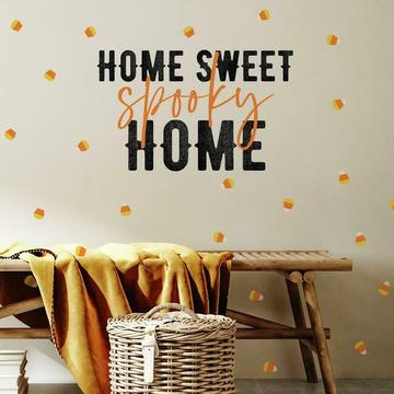 HOME SWEET SPOOKY HOME QUOTE PEEL AND STICK WALL DECALS