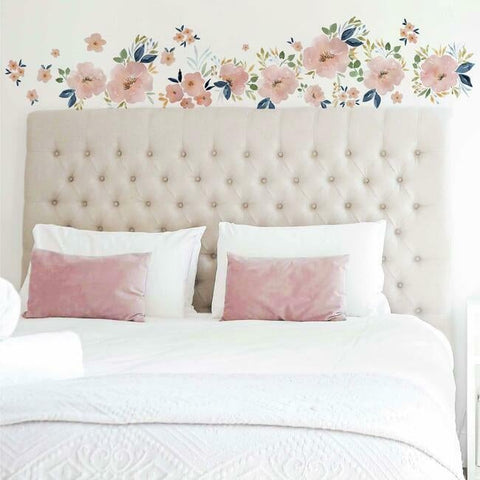 BETH SCHNEIDER SWEET BLOOMS WATERCOLOR PEEL AND STICK WALL DECALS