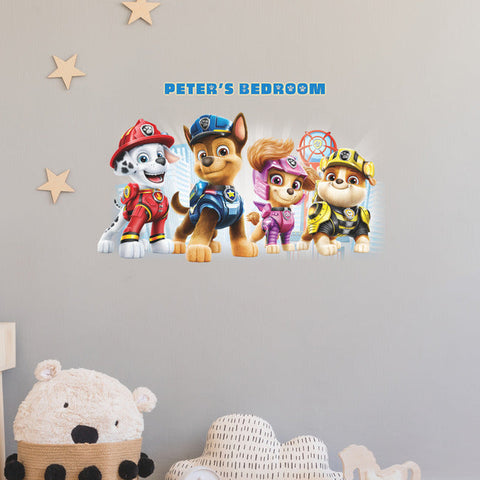 PAW PATROL PEEL AND STICK GIANT WALL DECALS WITH ALPHABET