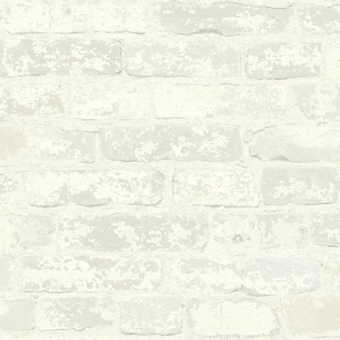 STUCCOED WHITE BRICK PEEL AND STICK WALLPAPER | WallDecals.com