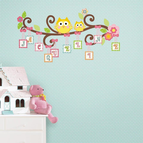 HAPPI SCROLL TREE LETTER BRANCH PEEL & STICK GIANT WALL DECAL