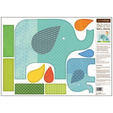 Blue Elephant Baby Wall Decal