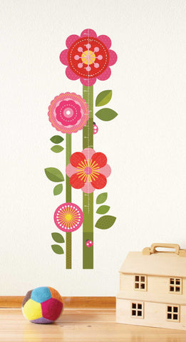 Flower Growth Chart Wall Decal