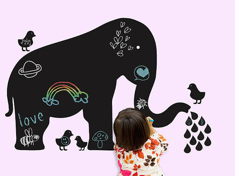 Baby Elephant Chalkboard Wall Decal
